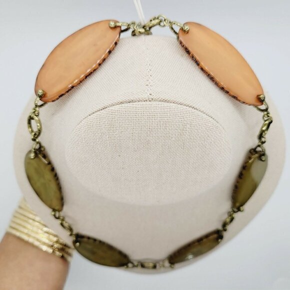 Premier Designs Slice of Life Necklace Retired 2014 Wood Look Resin Slices 36" - Picture 4 of 8